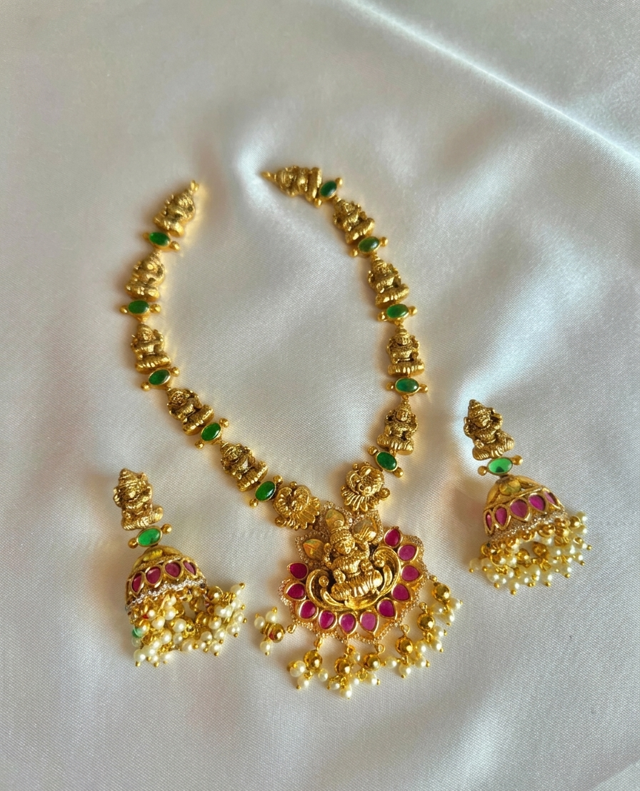 3 Layers Nakshi Green Kemp Long Haram