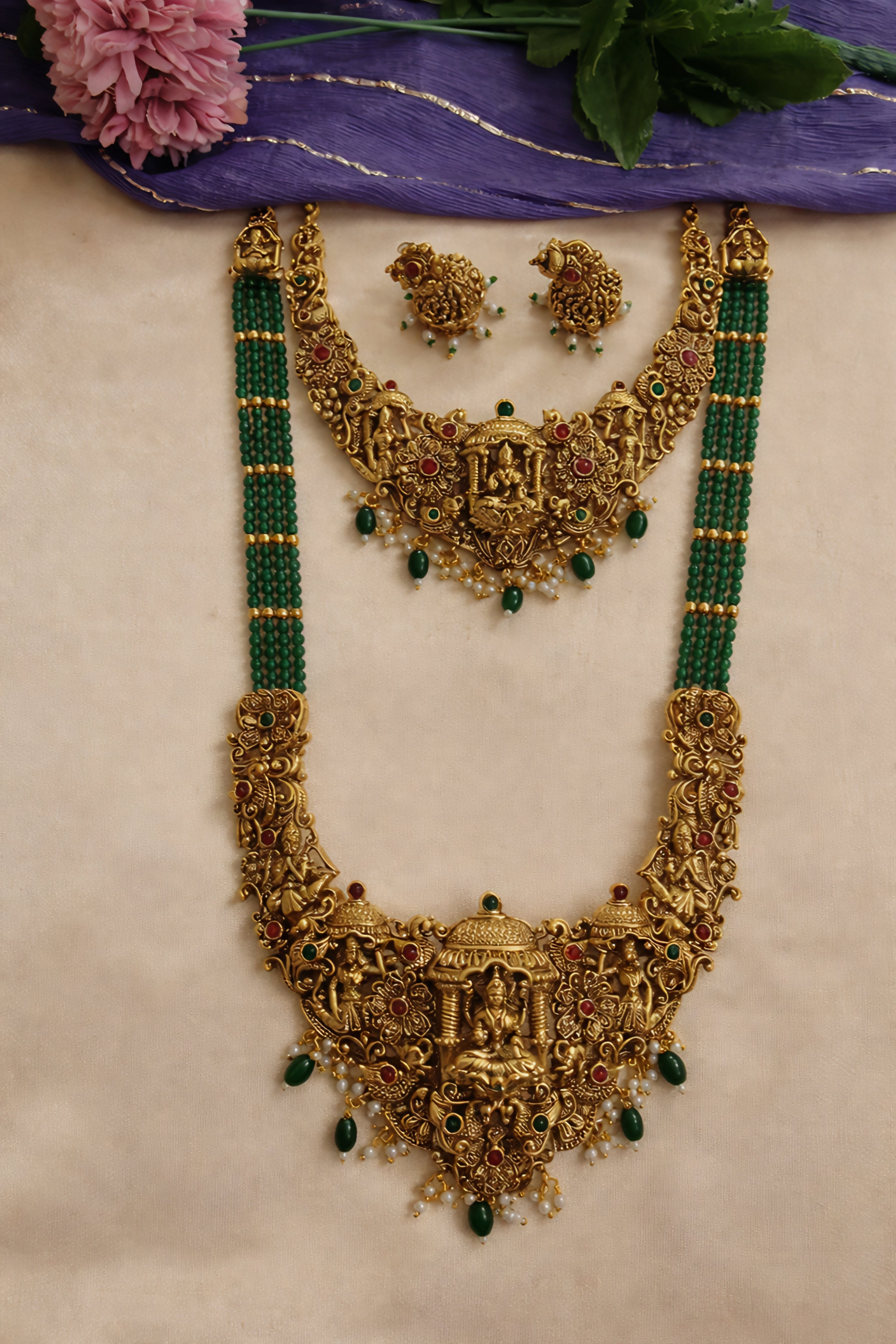 Divine Lakshmi Antique Necklace Set